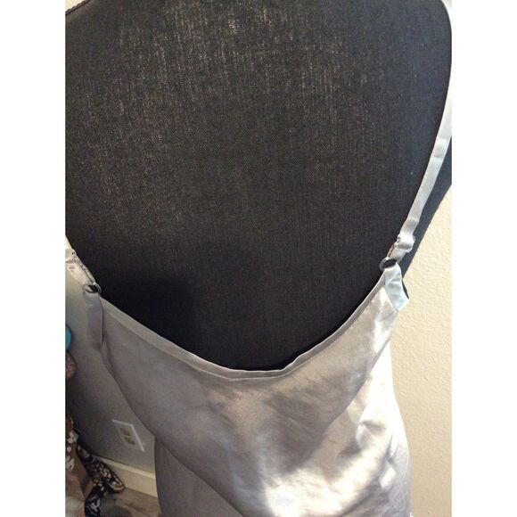 Silver Slip Negligee Nightie Medium M - Picture 6 of 6